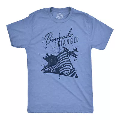 $17.99 • Buy Mens Bermuda Triangle T Shirt Funny Vintage Retro Graphic Novelty Tee For Men