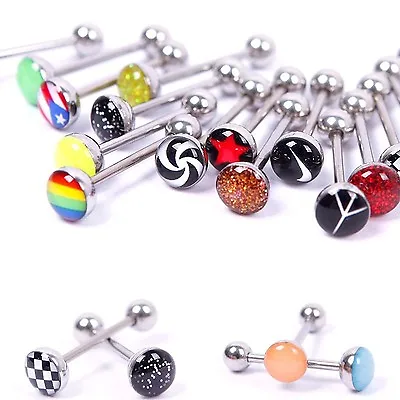 Logo Tongue Bars Top Quality Surgical Steel Cool Funky Cartoon Novelty Gift  • £3.19