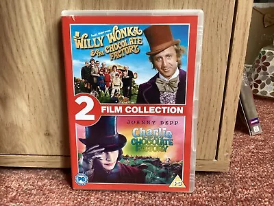 Willy Wonka And The Chocolate Factory/Charlie And The Chocolate Factory (DVD) • £4.95