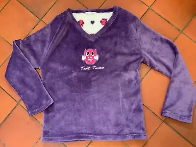 £0.99 • Buy Ladies St Bernard For Dunnes Sleep Purple OWL Cosy Fleece, Sweater, Size 12/14