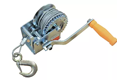 600 LB H.D. Hand Winch Gear Steel Cable ATV Towing Trailer Boat 680000 • $24.99