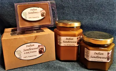 **NEW** Hand Poured Earthy Scent Soy Candles Tarts & Votives - Sandlewood • $9.86