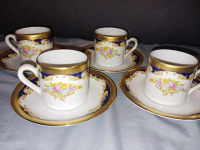 $22.99 • Buy Porcelain Porzellan Fabrik SMCS Tirschenreuth Bavaria Germany Demitasse Set 8 Pc