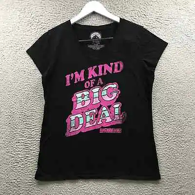 I'm Kind Of A Big Deal Anchorman T-Shirt Women Large L Short Sleeve V-Neck Black • $9.99