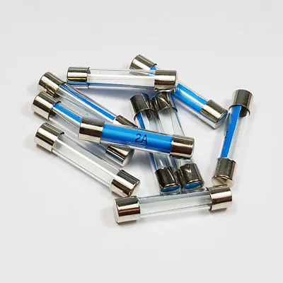 2 Amp Glass Fuse 2A Amps 6x30mm Quick Blow Fuses - A 6 X 30mm • £1.99