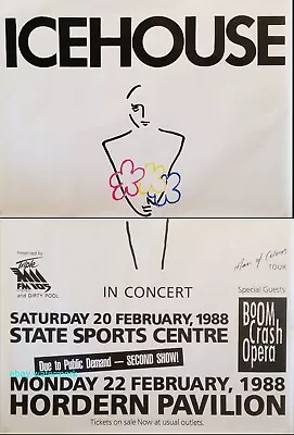 ICEHOUSE Original 1988 Iva Davies Concert TRIPLE M Gig Giant 2 Sheet POSTER • $45