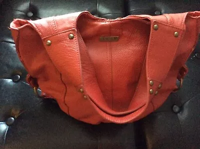 Joe’s Jeans Large Red Leather Handbag • $50