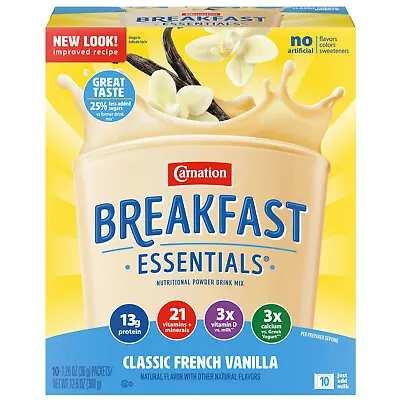 Carnation Breakfast Essentials Nutritional Drink Mix Vanilla (10 Ct.)  • $9.69