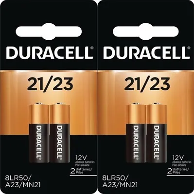 4 Pack Duracell A23 21/23 12 Volt MN21 MN23 23AE GP23 23A 23GA Batteries (2X2) • $7.95