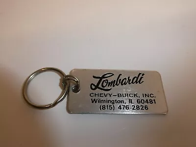 VTG Defunct Dealer Keychain LOMBARDI CHEVROLET BUICK Key Fob Ring Wilmington IL • $7.99