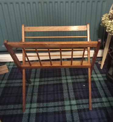 £22 • Buy Vintage Teak Magazine Rack Retro Mid Century Danish Style