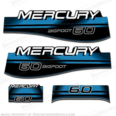 Fits Mercury 60hp Bigfoot Decals - Blue • $89.95