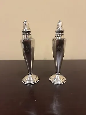 Set Of 2 Vintage MH 6758 Sterling Silver Weighted Salt And Pepper Shakers “B” • $44.99