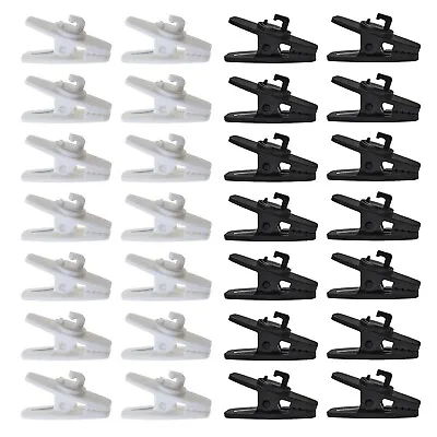 £3.66 • Buy Headphone Cable Clips 360 Degree Rotate Black White Clothing Cord Clamp 30 Pack