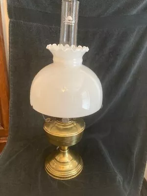 VIntage Aladdin Kerosene Brass Lamp Model 12 With Shade 1928-1935 • $115