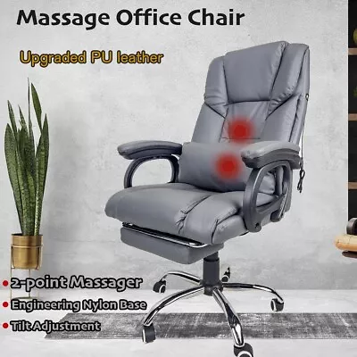 $139.95 • Buy Premium Massage Office Chair Premium PU Leather Recliner Computer Gaming Seat