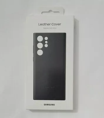 Samsung Leather Cover Phone Case For Samsung Galaxy S22 Ultra - Black • $15.99
