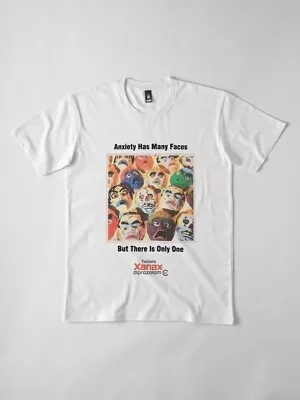 $22.10 • Buy Anxiety Has Many Faces Vintage Unisex T-shirt, Xanax Shirt Adults Size S - 2XL