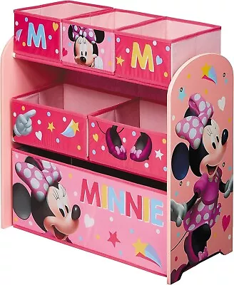 Minnie Mouse Wooden Toy Organiser With 6 Storage Bins By Nixy Children • £54.99