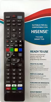 Remote Control For EN32963HS168500 HISENSE TV: 40K20P 50K20P 50K20PG 55K20PG • $39.95