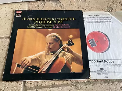 ASD 2764 Elgar & Delius Cello Concertos Jacqueline Du Pre EMI Stereo B/W LP EX+ • £14.99