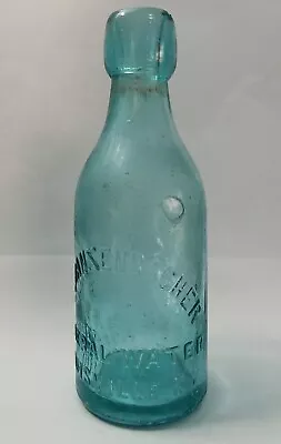 Antique Glass SCHANZENBACHER Soda  Mineral Water Bottle LOUISVILLE KY Backward Z • $8.27