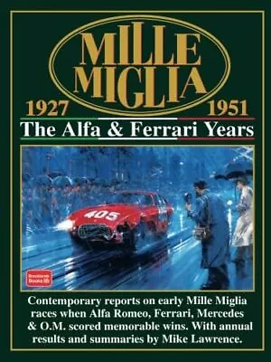 Mille Miglia The Alfa & Ferrari ... By Brooklands Books Ltd Paperback / Softback • $23.15