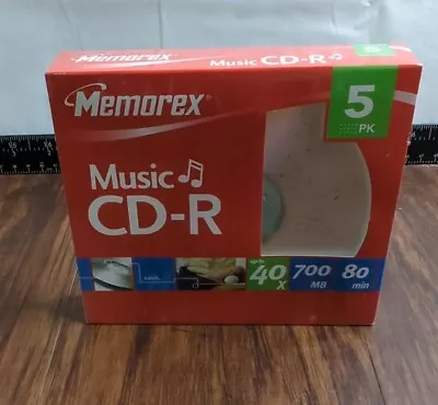 Memorex 700MB/80-Minute CD-R Media (5-Pack) Fast Shipping  • $9.99