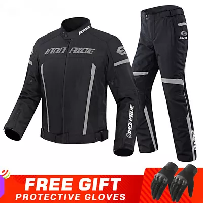 Motorcycle Jacket Pants Suit Waterproof Gear Reflective Racing Jacket Biker New • $269.10