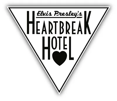Elvis Presley's Heartbreak Hotel Car Bumper Sticker Decal - 9'' 12'' Or 14'' • $11.99