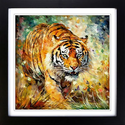 Tiger Post-Impressionism Wall Art Print Framed Canvas Picture Poster Decor • £34.95