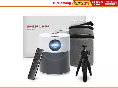 1080P Portable Mini Projector WiFi HD Home Theater Cinema AV USB HDMI • £133.99
