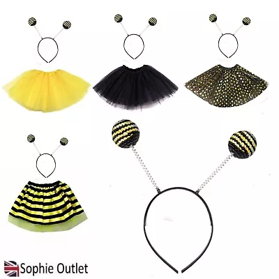 £10.35 • Buy Bumble Bee Tutu Costume Sequins HeadBopper Kids Girls Book Day Fancy Dress UK