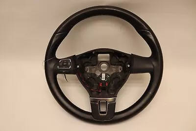 2012-2014 Volkswagen Jetta Driver Steering Wheel Leather Black W/ Switches Oem • $100