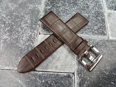 New 22mm Grain Leather Strap Brown Watch Band With OEM MONTBLANC Tang Buckle • $74.99