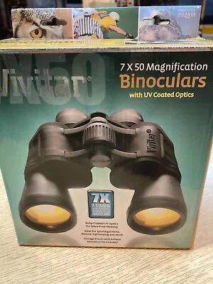 NEW VIVITAR 7 X 50 Magnification Binoculars With UV Coated Optics Great For Hunt • $35