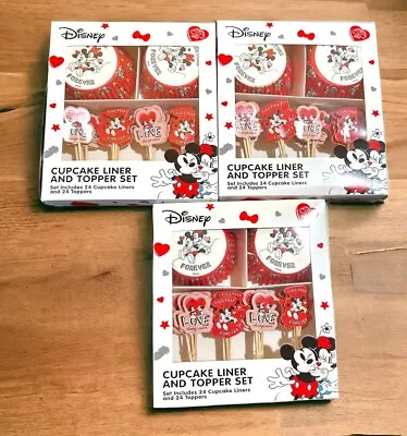 Disney Mickey & Minnie Mouse Valentine Wedding Cupcake Liner & Topper 3 Boxes • $10