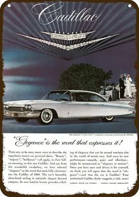 1960 CADILLAC BROUGHAM Car Vintage-Look DECORATIVE REPLICA METAL SIGN • $24.99