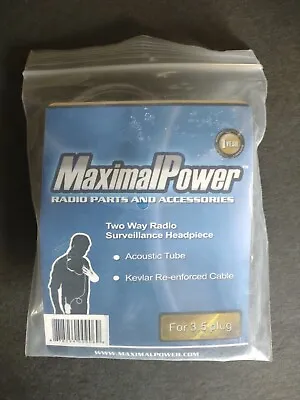MaximalPower RHF 617-1N 3.5mm RECEIVER/LISTEN ONLY Surveillance Headset Earpiece • $14.60