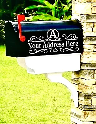 Custom Mailbox Address Vinyl Decal Sticker Monogram Lettering Various Colors • $7.99