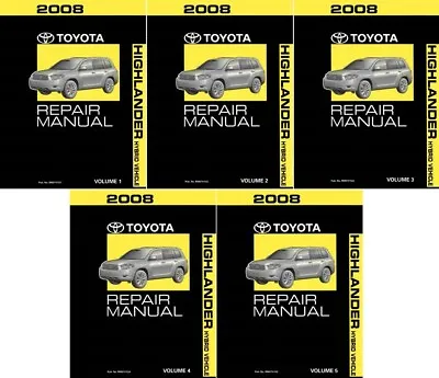2008 Toyota Highlander HYBRID Shop Service Repair Manual Complete Set • $317.78