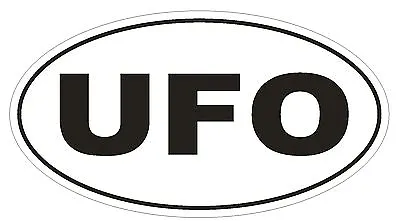 UFO Oval Bumper Sticker Or Helmet Sticker D1962 Euro Oval UFO Aliens • $1.39