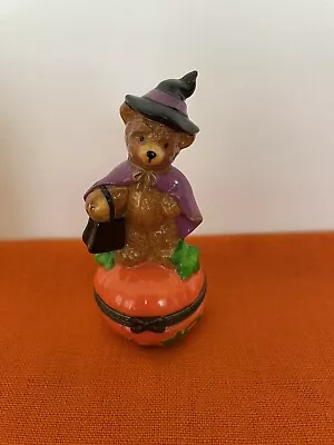 Midwest Of Cannon Falls Calendar Bear Halloween Porcelain Hinged Box • $25