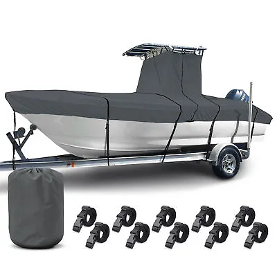 T-Top Boat Storage Cover Waterproof & UV Resistant Boat Covers 17-19ft (Gray) • $93.99