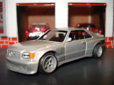 1989 Mercedes Benz 560 Sec Amg Custom Edition 1/64 Silver W/ Cool Wheels & Tires • $20.40