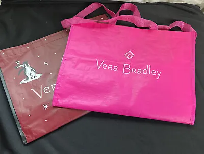Lot Of 2 Vera Bradley Reusable Tote Bags Shopping Bags • $10.99