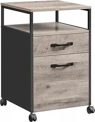 VASAGLE File Cabinet Mobile Filing Cabinet With Wheels 2 Drawers Open Shelf • $66.49