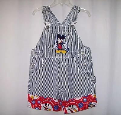 Custom Boutique Baby Boys Disney Mickey Mouse Short Overalls Size 24 Month • $20