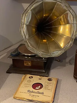 £55 • Buy Vintage HMV Wind Up  Horn Gramophone/ Record Player  Edwardian? With 78s
