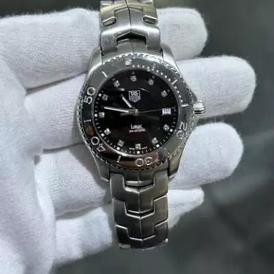 TAG HEUER WJ1113-0 200 Meters Stainless Steel Black Diamond Dial Quartz Watch • $2250